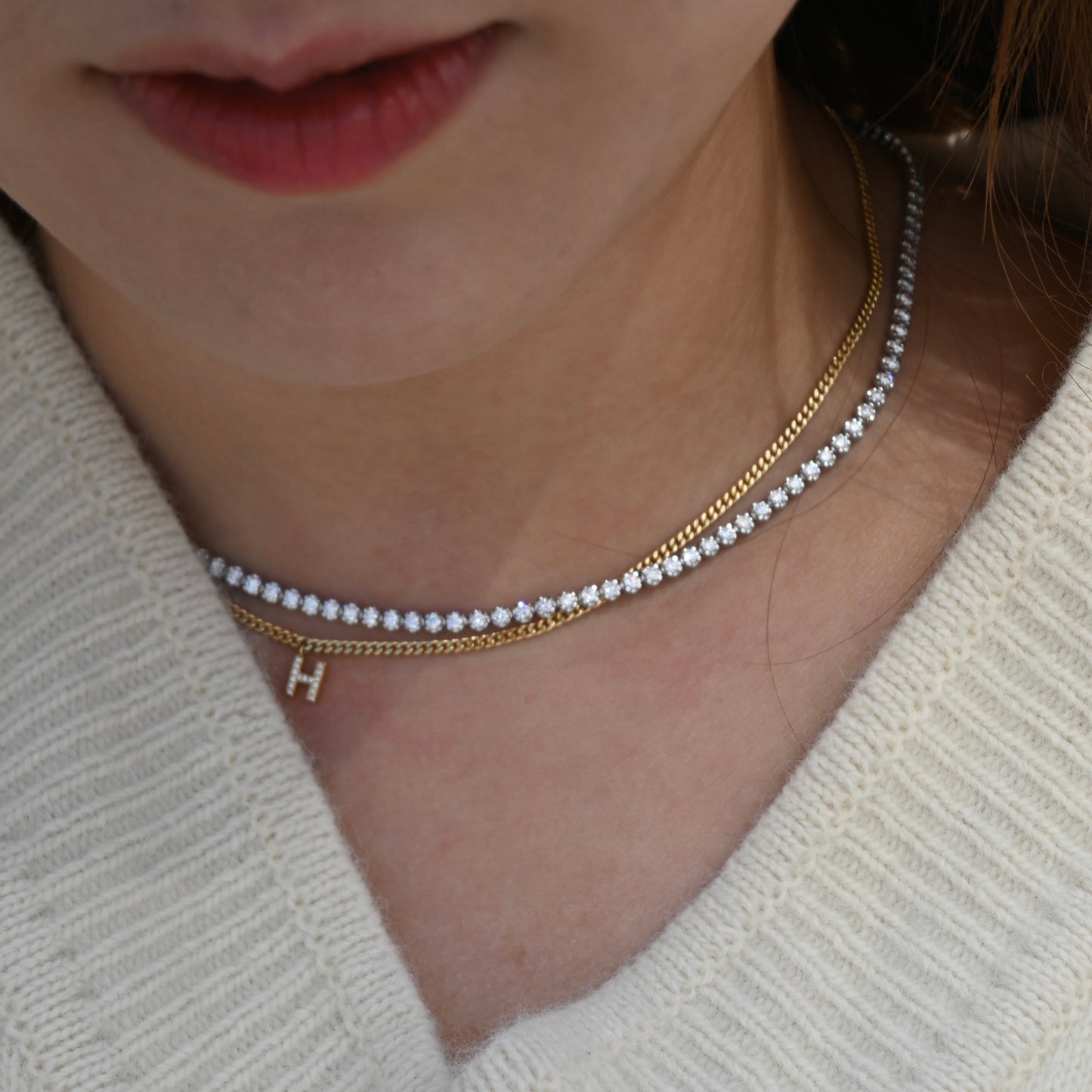 Two-way Adjustable Tennis Necklace