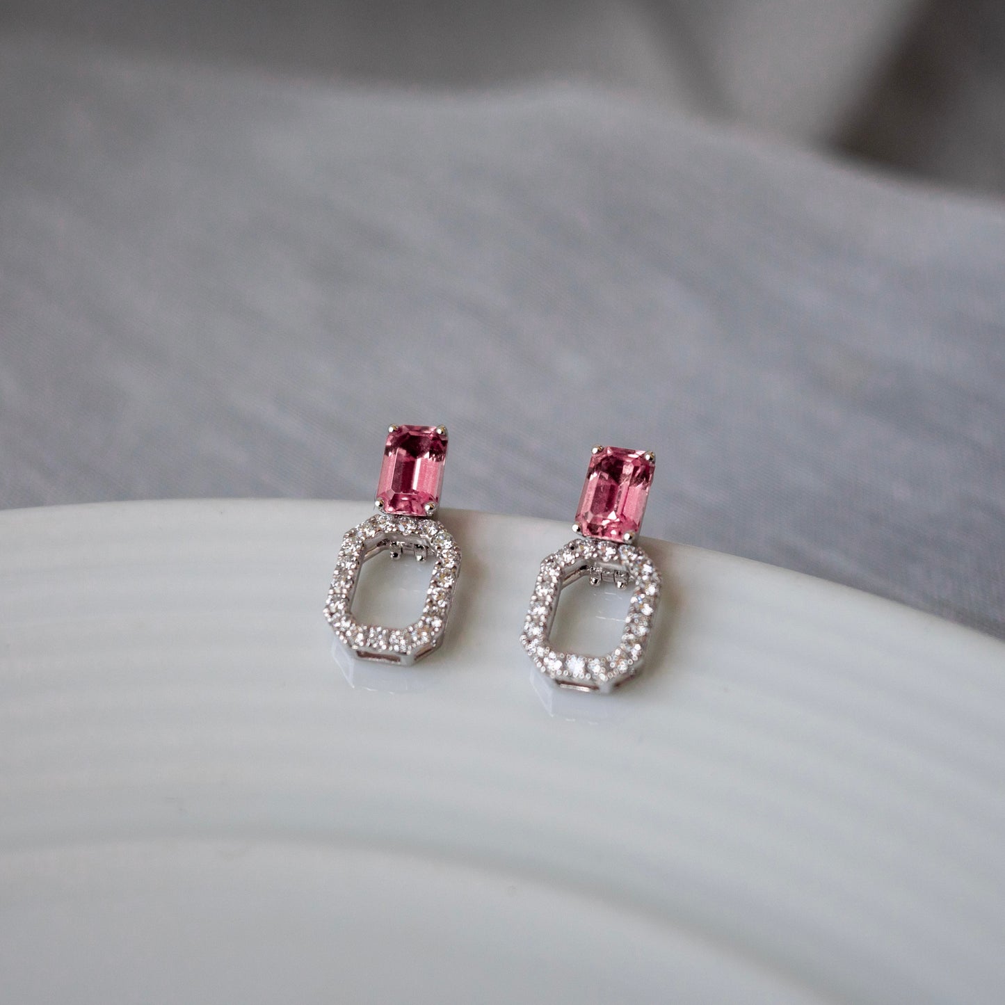 Radiant Rose Three-way Earrings
