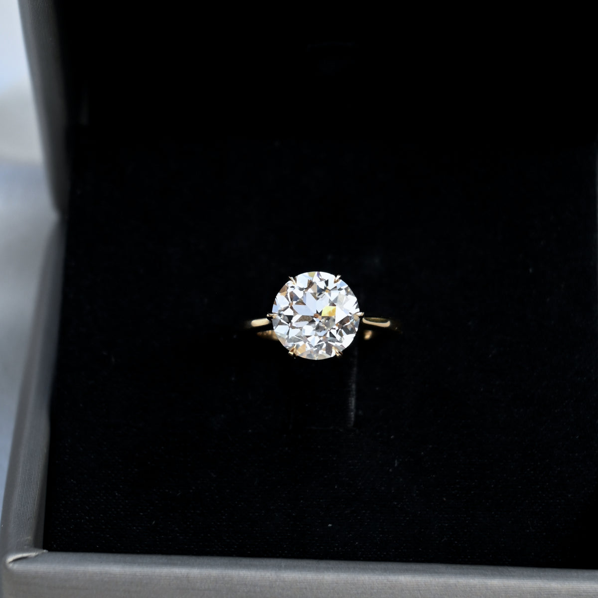 3.89ct Old European Cut Diamond Ring