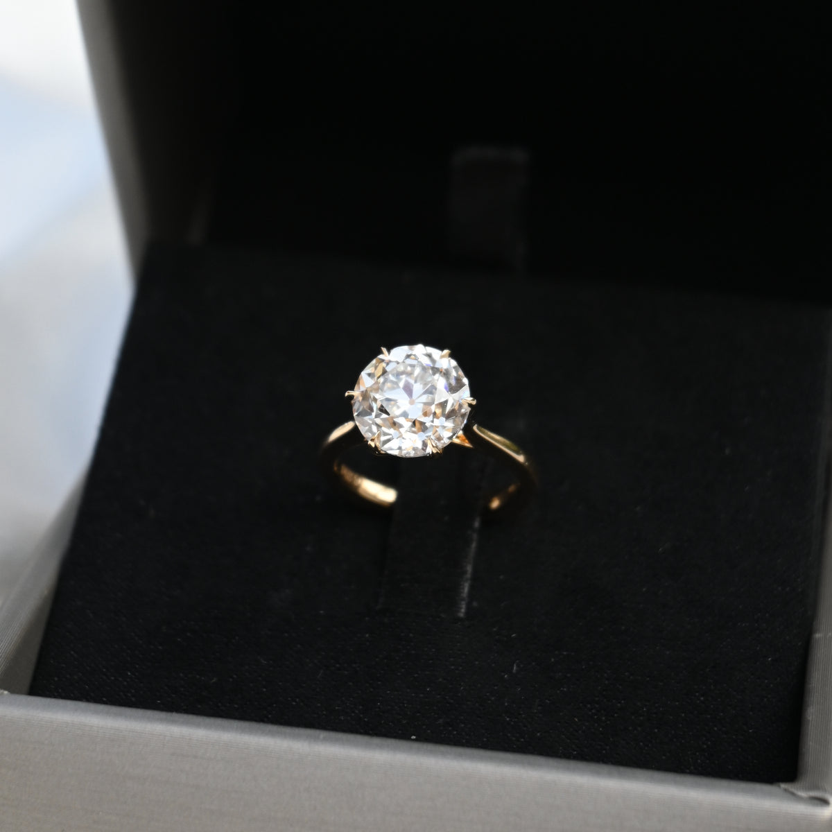 3.89ct Old European Cut Diamond Ring
