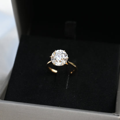 3.89ct Old European Cut Diamond Ring