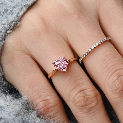 Two-way Heart Pendant Ring
