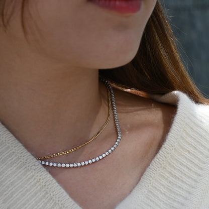 Two-way Adjustable Tennis Necklace